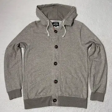 BEAMS 빔즈 후드티 후드 부착 가디건 베이지