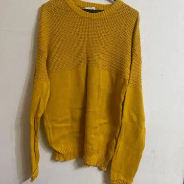 구제 의류 NAISSHANS 네사안스 옐로우 컬러 니트 M 사이즈