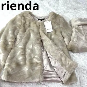 rienda 리엔다 택 포함 미사용품 볼레로풍 인조 모피 자켓