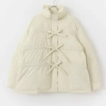 KBF 프론트 리본 패딩 자켓 화이트