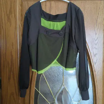 EB 메쉬 긴팔 크롭 가디건