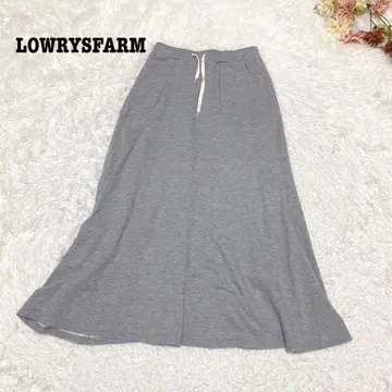 s.2035 [ 로리즈팜 ] 롱 플레어 스커트 맨투맨 그레이