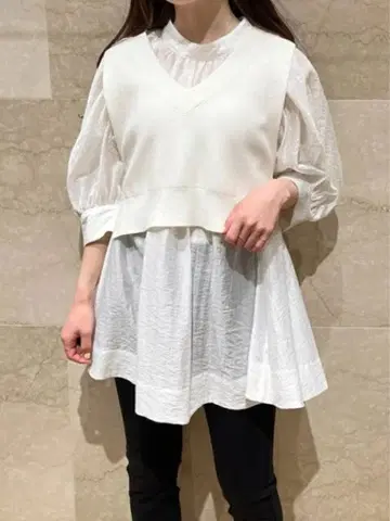 [ snidel ] 베스트 레이어드 페플럼 튜닉