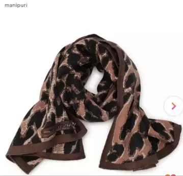manipuri 레오파드 무늬 스톨 코튼실크