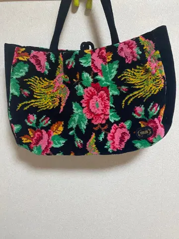 페일러 FEILER 봉황 꽃무늬 토트백 미사용