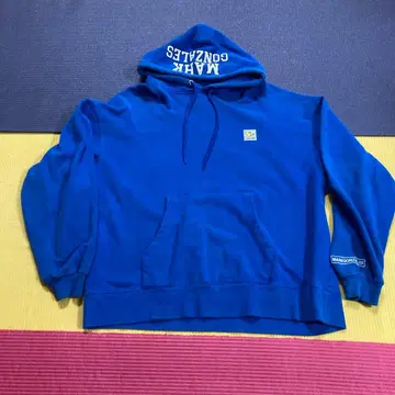 남성용 아우터 후드티 블루 L