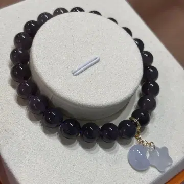 순수 천연 무처리 화전옥 네프라이트 연보라색 팔찌 고품질