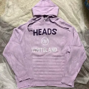 HEADS WHITELAND 후드 부착 니트 후드티