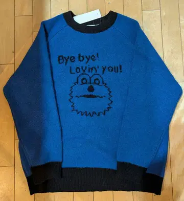 오버사이즈 니트 풀오버 퍼펫 스 GU 콜라보 사이즈 XL