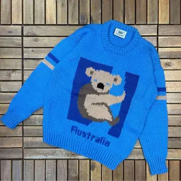 90s 뉴질랜드제 BABO 울 니트 풀오버 코알라
