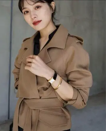 L'Or Cropped Trench Jacket