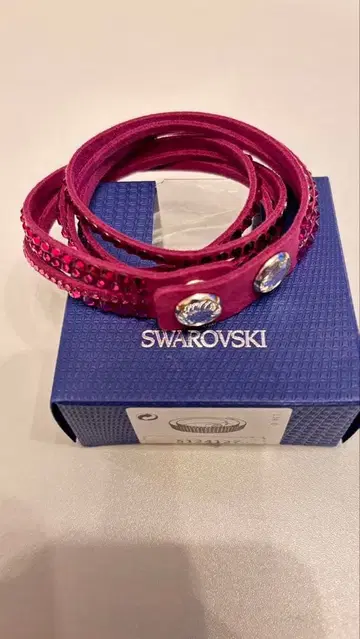 Swarovski 핑크 스트랩 팔찌