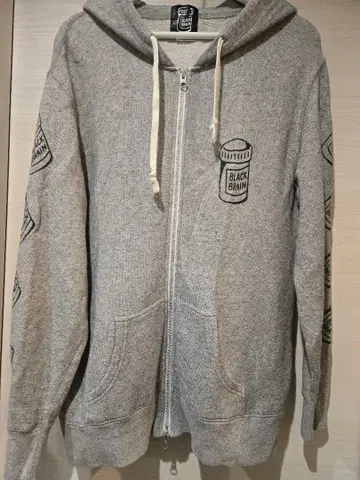 BLACK BRAIN XL 그레이 후드티