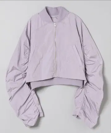 JEANASIS 소매 볼륨 숏 MA-1 퍼플