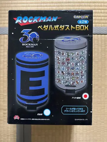 ROCKMAN 페달식 더스트 BOX 도트 패턴 초레어