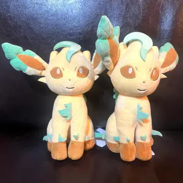 포켓몬스터 리프아 모후굿토 봉제 인형 2체 세트