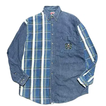 90s Disney vintage switching denim shirt