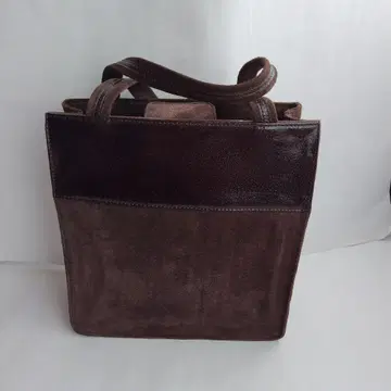 다크 브라운 스웨이드 가죽 핸드백 일본제