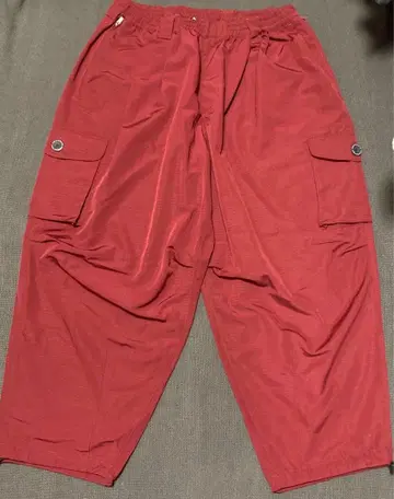타이트 부스 카고 팬츠 레드 XL 사이즈