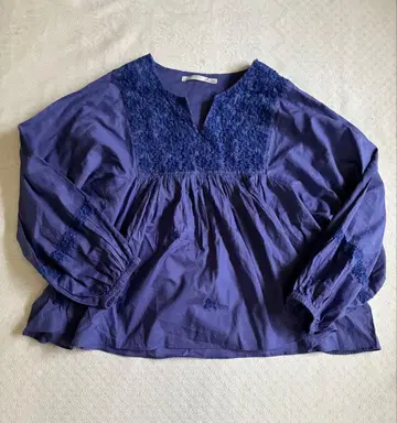 자수 블라우스 튜닉 미사용