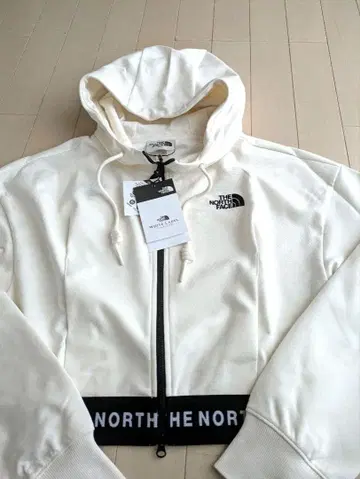 새상품 THE NORTH FACE 풀 집업 후드 부착 후드티 S 화이트