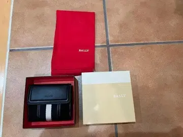 BALLY 3단 폴더형 지갑 블랙 가죽