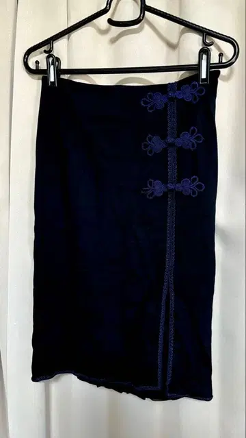 abilletage 아비에타주 차이나 스커트 블랙 네이비