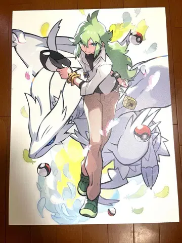 해외 포켓몬 센터 한정 N (N) 레시라무 사이토 나오키 캔버스