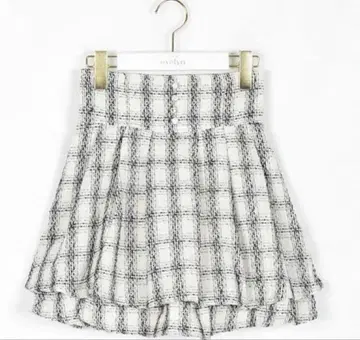 evelyn 트위드 더블 플레어 스커트