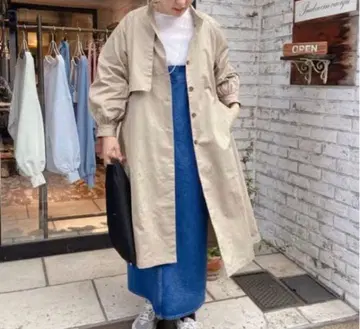 퓨어세신 작은 키/큰 키 대응 데님 점프 스커트 인디고 블루