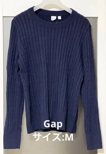 GAP 네이비 케이블 니트 스웨터 M