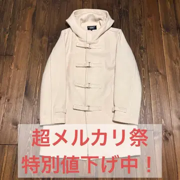 토네이도 마트 더플 코트 화이트 울 레어 y2k archive