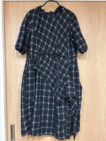 하자 있음 센소유니코 t.b 체크 무늬 원피스 38