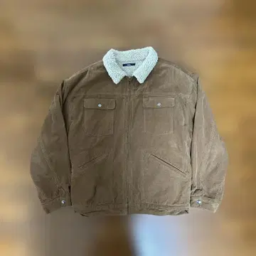 브라운 쉘파 카라 부착 자켓