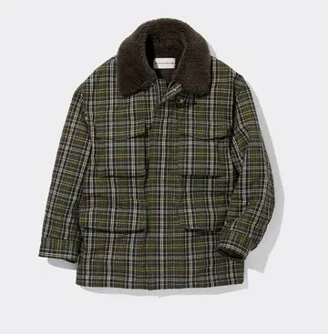 GU beautiful people 지유 체크 보아 블루종 S 사이즈