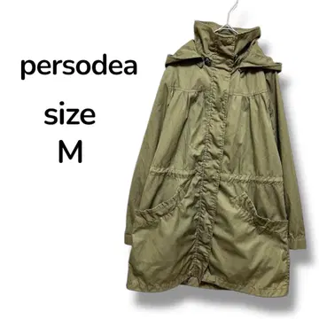 persodea 코트 모즈 코트 아우터 카키 M 후드 탈부착