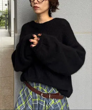 아메리빈티지 백 오픈 레이스업 니트 탑