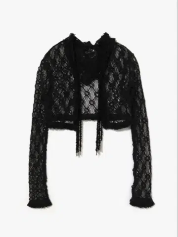 [ the red thread ] S lacy hoodie flower