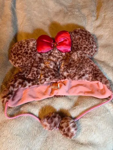 24시간 이내 발송 디즈니 미니 핑크 레오파드 무늬 팬캡