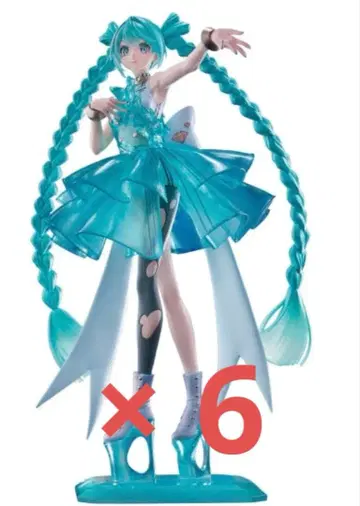 하츠네 미쿠 BPEV Clearluxe-EmeraldGem 피규어 x 6
