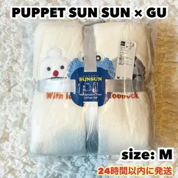 GU x 퍼펫 스 마쉬멜로우 필 라운지 세트 M 룸웨어