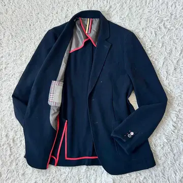 SSEINSE 테일러드 자켓 네이비 사이드 벤트 디자인 자켓