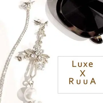RuuA 사쿠리나 크로스펄 롱 귀걸이 세트