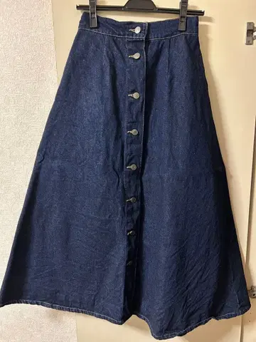 사만사 모스모스 데님 롱 스커트