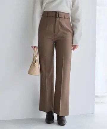 Andemiu 벨트 플레어 팬츠