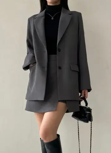 JUNOAH 오버 자켓 셋업