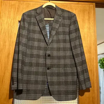 그레이 계열 체크 일본제 테일러드 자켓