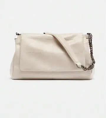 아이보리 숄더백 지퍼식