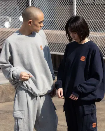 SEESEE 23AW 맨투맨 카고 팬츠 세트 L 사이즈 네이비