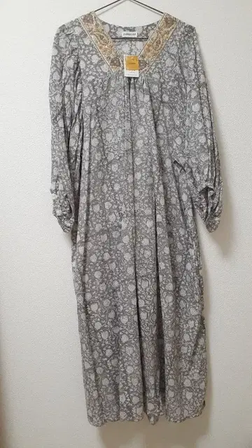 미사용 새상품 포키프시 인도 블록 프린트 코튼 100% 원피스